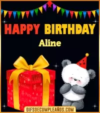 GIF Happy Birthday Aline